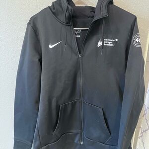 Nike large Black Chicago Marathon zip up jacket Hoodie running outdoor
